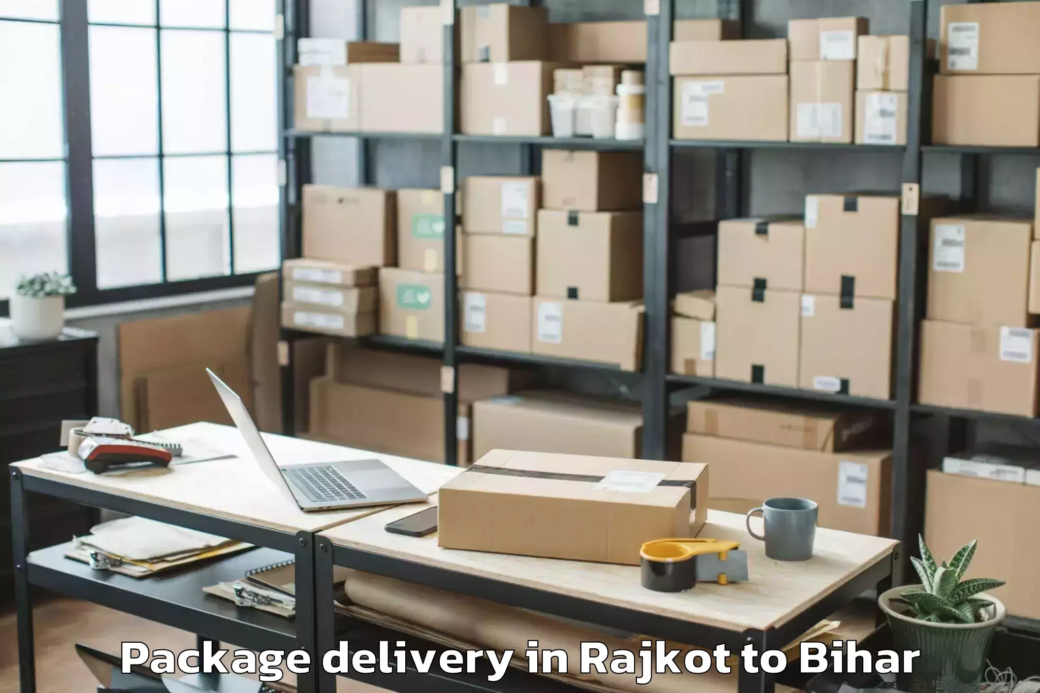 Hassle-Free Rajkot to Dharhara Package Delivery